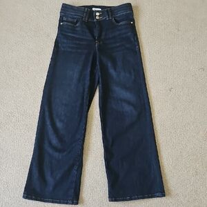 Frame Denim Dark Indigo Wide-Leg Jeans